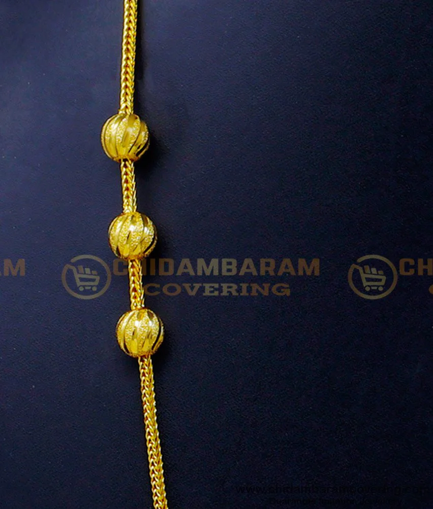 Munga Chain Buy One Gram Gold Plain Screw Mugappu Chain for Ladies