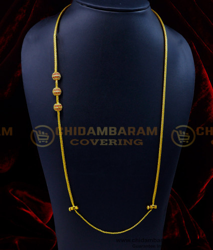 THN72-LG - Gold Design Screw Mugappu Chain 1 Gram Gold Jewellery Online India