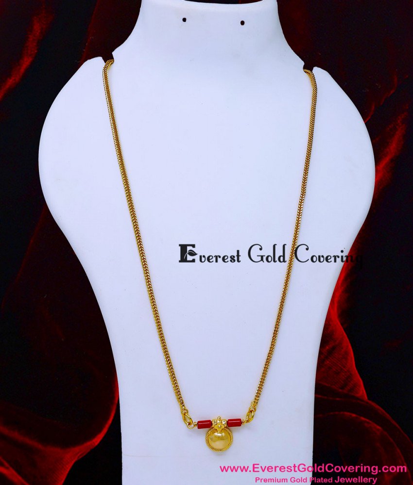 Gold Plated Daily Wear Telugu Mangalsutra Chain Designs telugu thali chain