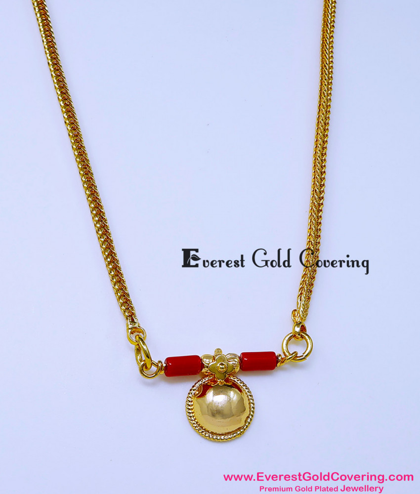 Gold Plated Daily Wear Telugu Mangalsutra Chain Designs telugu thali chain