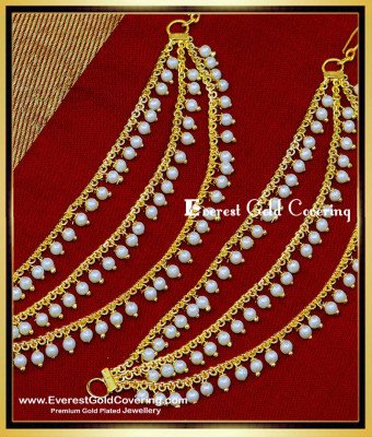MAT210 - Beautiful Gold Plated Champaswaralu Designs with Pearls Online