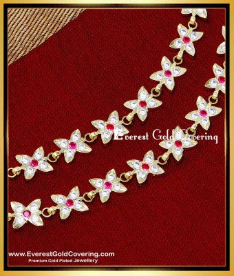 MAT255 - Latest Flower Design Impon Stone Kathu Mattal Design