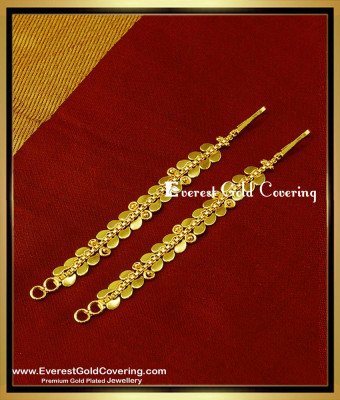 MAT039 - New Design Bridal Wear Full Leaf Side Matilu Hook Type Plain Ear Chain for Jhumkas