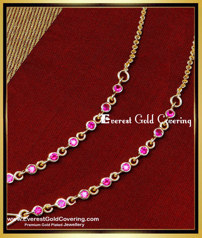 white stone ear chain, Women stone ear chain, Stone ear chain gold, mattal designs online, side mattal designs in gold, gold ear side chains with price, gold ear mattal designs, 2 gram gold ear chain price