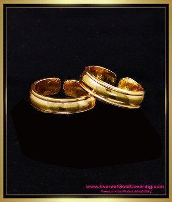 TRG1451 - Five Metal Metti Bridal Wear Toe Ring Gold Design Online