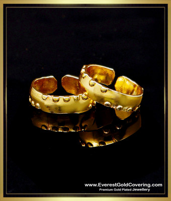 TRG1496 - Pure Impon Daily Wear Gold Like Metti Design for Ladies