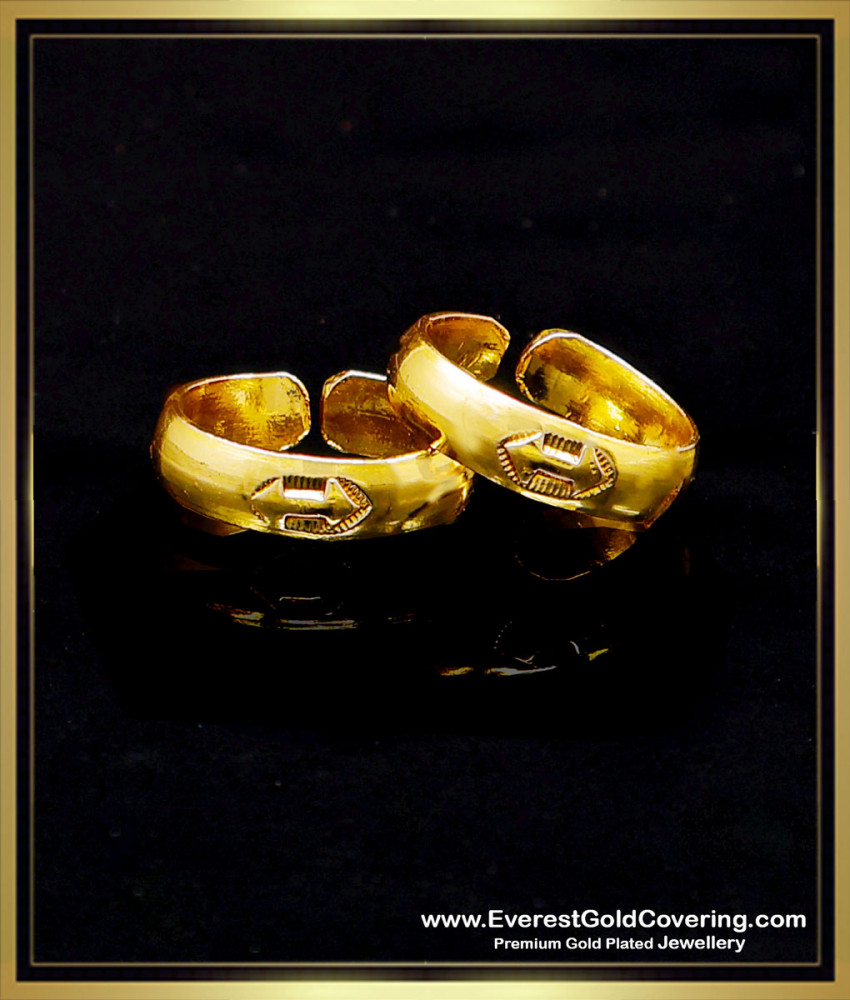Gold Design Bridal Wear Toe Rings Gold Plated Online toe rings adjustable