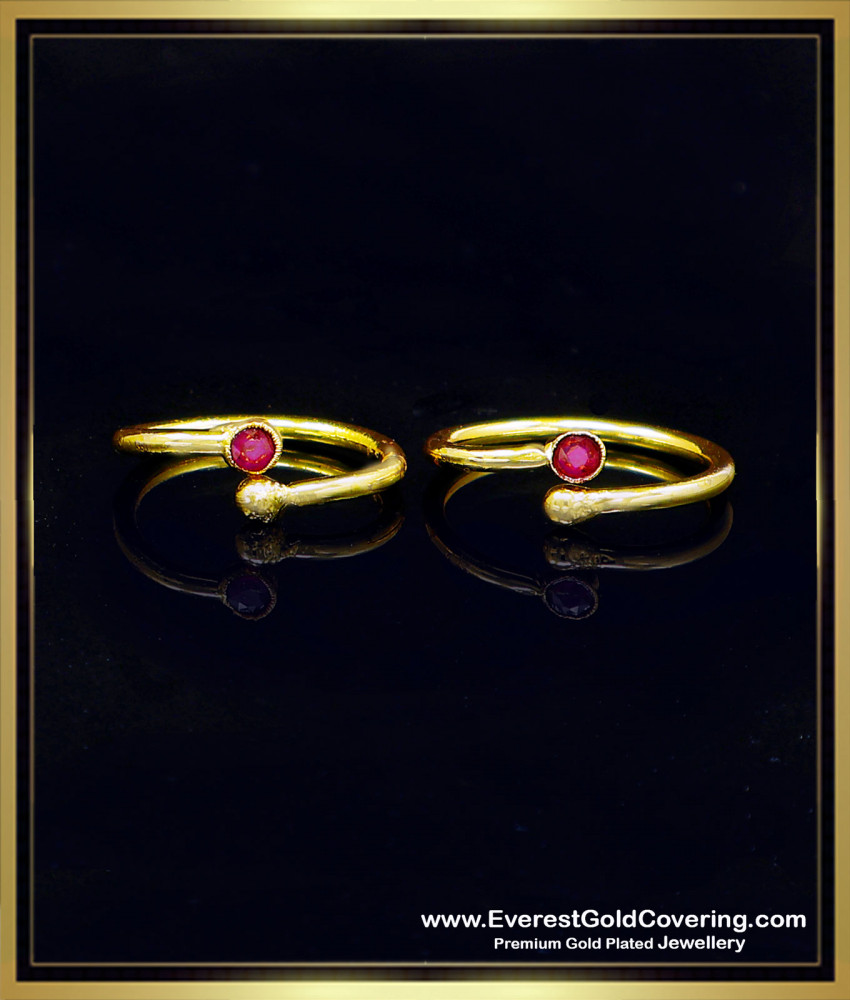 Impon Jewellery Ruby Stone Modern Metti Designs Online metti marriage traditional toe rings